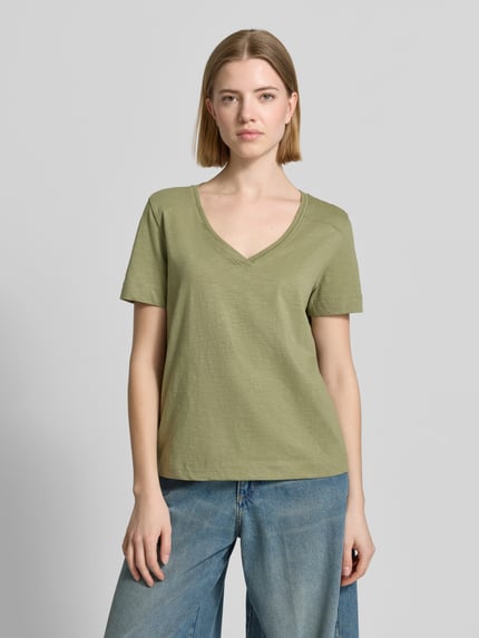 s.Oliver RED LABEL Relaxed Fit T-Shirt aus reiner Baumwolle Khaki 4