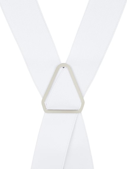 Produktfoto, Hosenträger in Y-Form von Willen für Herren aus Material-Mix mit Stretch-Anteil, Breite 3,5 cm, Klappverschluss, weiß