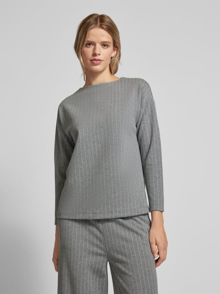 Jake*s Casual Longsleeve met 3/4-mouwen Zilver gemêleerd - 4