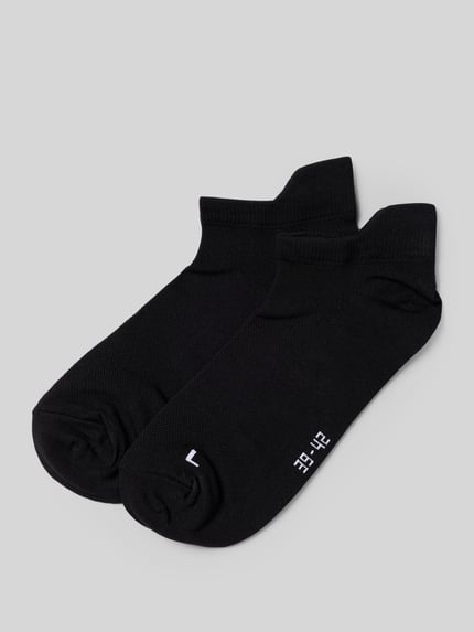 Produktfoto, Summer Running Socks im 2er-Pack mit gerippten Bündchen von Snocks, czarne, elastyczny materiał, wyższy tył, tekstura gładka