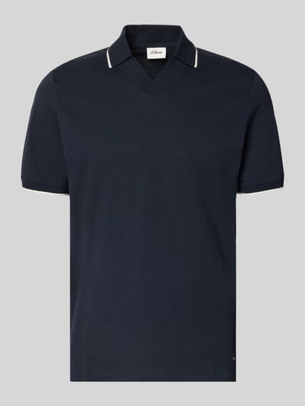 s.Oliver RED LABEL Regular Fit Poloshirt aus reiner Baumwolle Marine 2