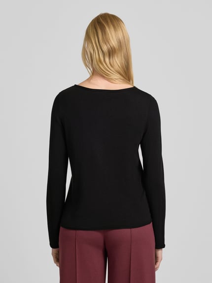 s.Oliver RED LABEL Sweter z dzianiny o kroju regular fit z mieszanki bawełny i wiskozy Czarny 5