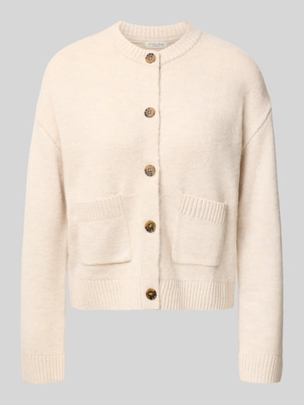 Christian Berg Woman Regular Fit Cardigan mit Ziertaschen Modell 'K-Fema' Beige 1