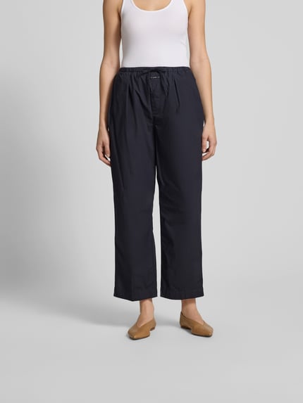 Closed Stoffen broek met elastische band Donkerblauw - 4