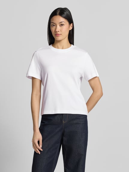 s.Oliver RED LABEL Regular Fit T-Shirt aus reiner Baumwolle Weiss 4