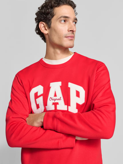 GAP Sweatshirt mit Logo Schriftzug Rot 3