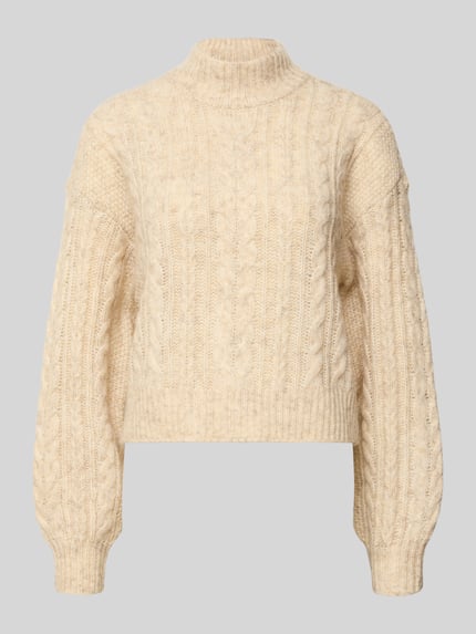 ONLY Regular fit gebreide pullover met wol, model 'LIDA' Offwhite gemêleerd - 2