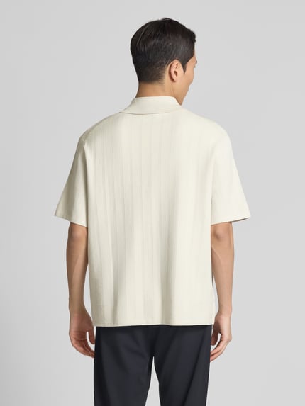CK Calvin Klein Koszula casualowa o kroju regular fit z fakturowanym wzorem Piaskowy 5