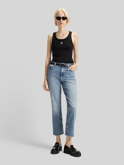 HUGO Straight Fit Jeans aus Baumwoll-Mix Jeansblau 1