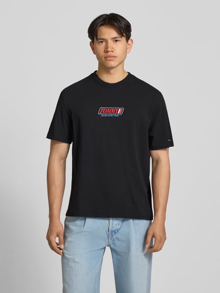 Tommy Jeans męski t-shirt o kroju regular fit z czystej bawełny Czarny 4