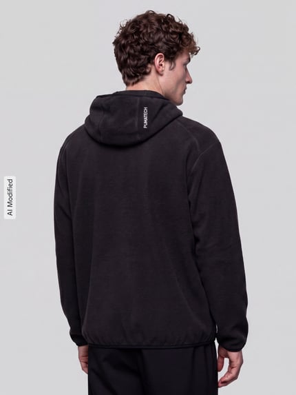 PUMA Performance bluza rozpinana o kroju regular fit z kapturem Czarny 5