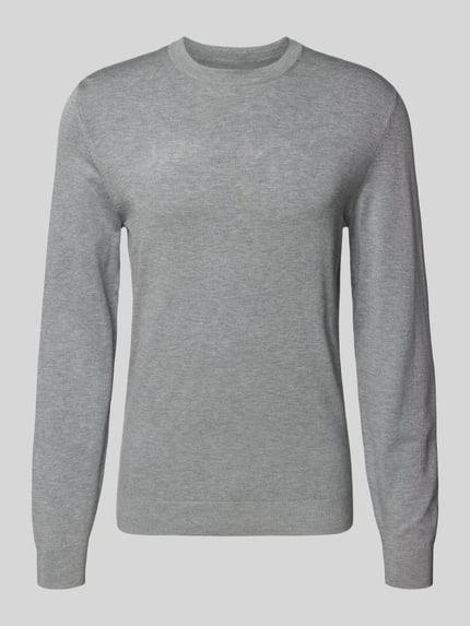 MCNEAL Strickpullover mit gerippten Abschlüssen Mittelgrau Melange 2
