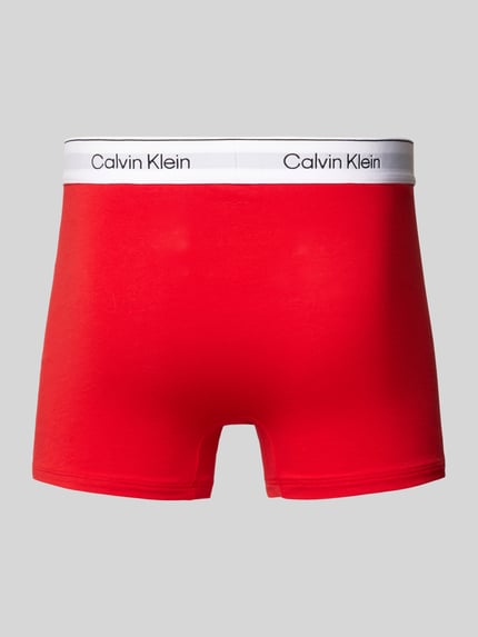 Produktfoto, Pants mit elastischem Logo-Bund im 3er-Pack von CALVIN KLEIN UNDERWEAR, unifarben, strukturierte Jersey-Oberfläche, Logo-Schriftzug am Bund
