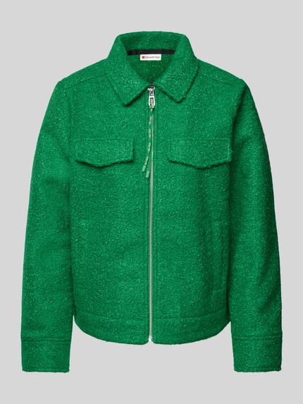 Street One Teddyjacke mit Leistentaschen Gruen 2