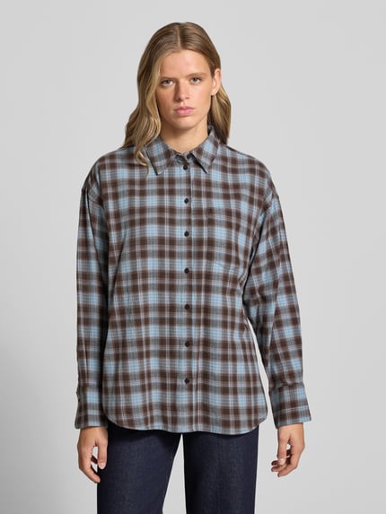 JJXX Relaxed Fit Bluse mit Brusttasche Modell 'JAMIE' Bleu 4