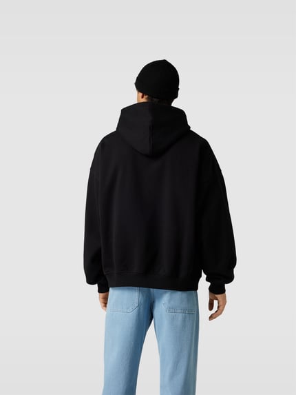 Preach oversized sweatjack met labelprint Donkergrijs - 5