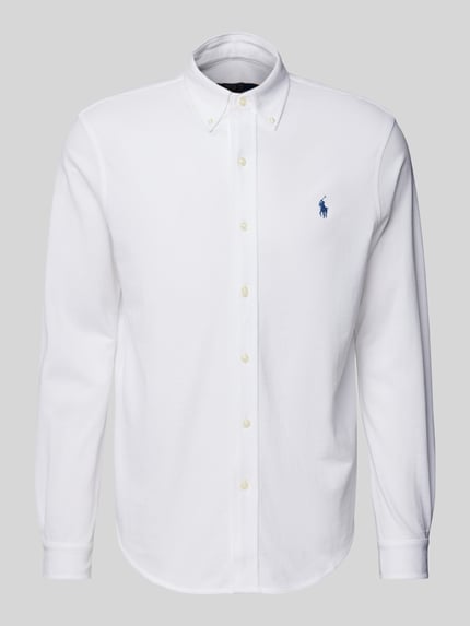 Polo Ralph Lauren Slim Fit Freizeithemd aus reiner Baumwolle Weiss 2