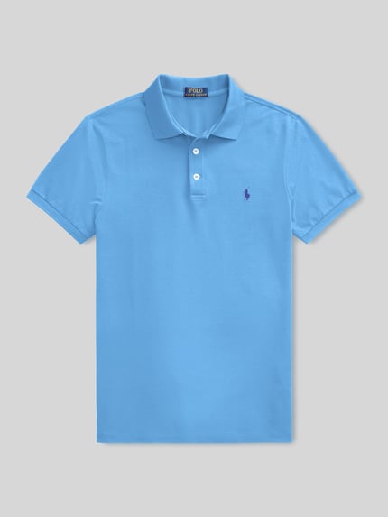 Polo Ralph Lauren Slim Fit Poloshirt aus reiner Baumwolle Bleu 2