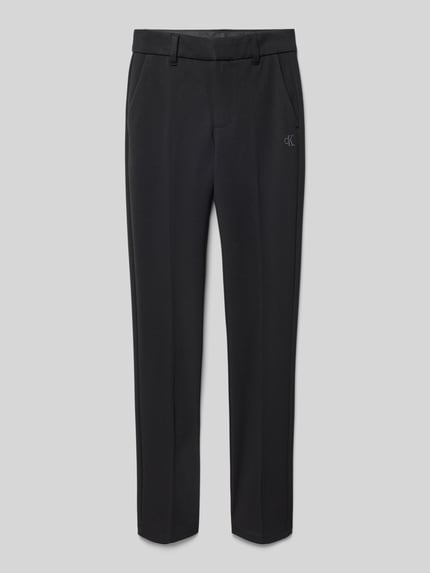 Calvin Klein Jeans Tailored Fit Hose aus Viskose-Mix mit Bundfalten Modell 'PUNTO' Black 1