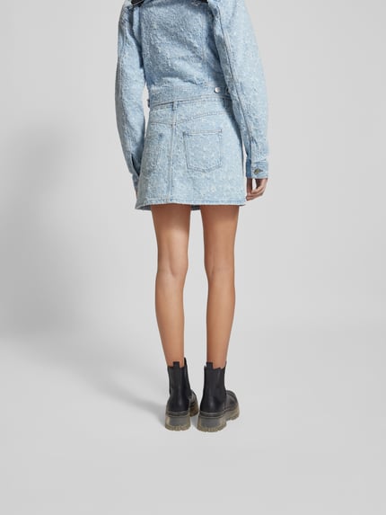 Rabanne Minirok in denimlook Lichtblauw - 5
