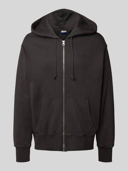 Levi's® Relaxed Fit Sweatjacke mit Label-Stitching Black 2
