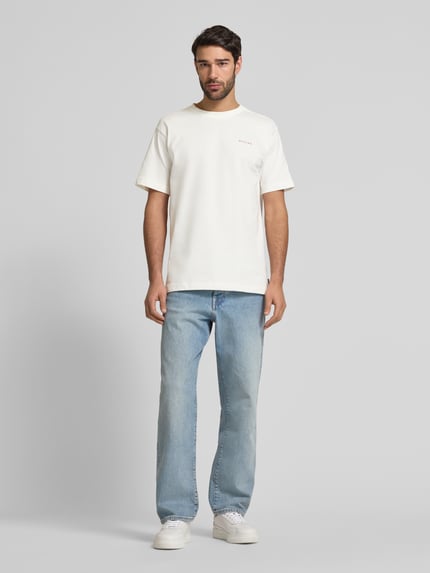 Mazine T-Shirt mit Label-Print Offwhite 1