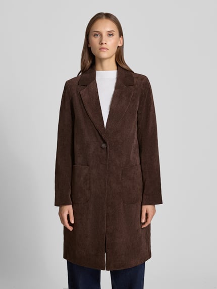 ONLY Regular Fit Mantel mit Reverskragen Modell 'ASTRID' Schoko 4