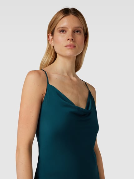 Jake*s Cocktail Abendkleid mit Wasserfall-Ausschnitt Dunkelgruen Melange 3