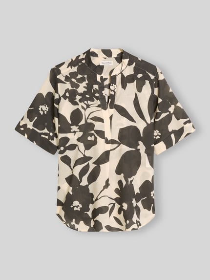 Marc O'Polo Relaxed Fit Bluse aus reiner Baumwolle Mittelgrau 2