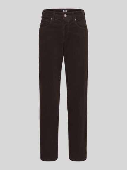 MAC Regular Fit Cordhose mit Bundfalte Modell 'Gina Straight' Graphit 2
