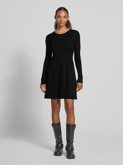 ONLY Regular Fit Strickkleid aus Viskose-Mix Modell 'ALMA' Black 1