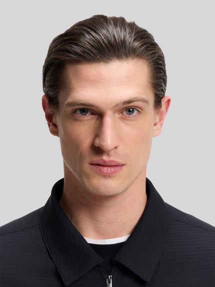 BOSS Bluzon o kroju relaxed fit z mieszanki wełny model 'CARPER' Granatowy 3
