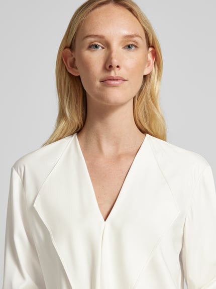 Calvin Klein Womenswear Regular fit blouse met volants Offwhite - 3