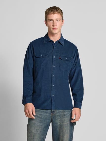 Levi's® Relaxed fit vrijetijdsoverhemd met kentkraag, model 'JACKSON WORKER' Marineblauw - 4