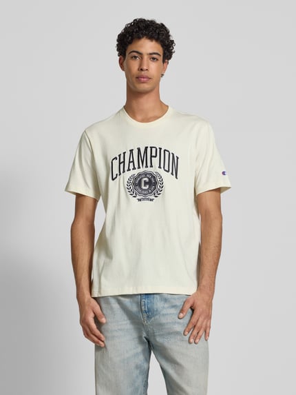 Champion T-Shirt mit Label-Print Offwhite 4