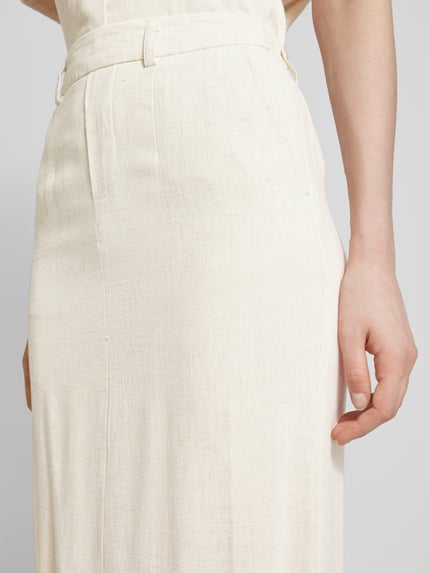 OBJECT Midirok van viscose in effen design, model 'Sanne' Beige - 3