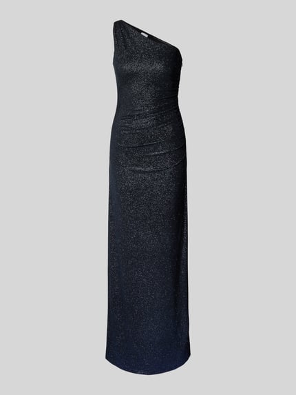 Jake*s Cocktail Abendkleid im One-Shoulder-Design Metallic Blue Melange 2