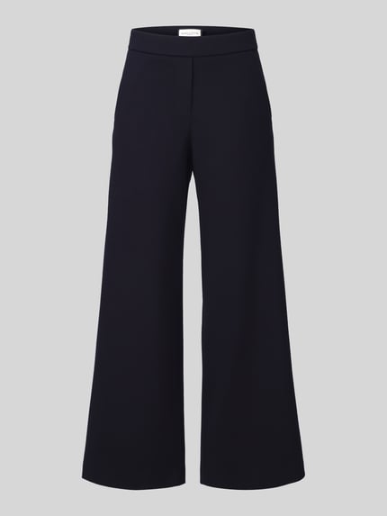 SEDUCTIVE Regular fit wijde broek van viscosemix model 'NALEY' Marineblauw - 2