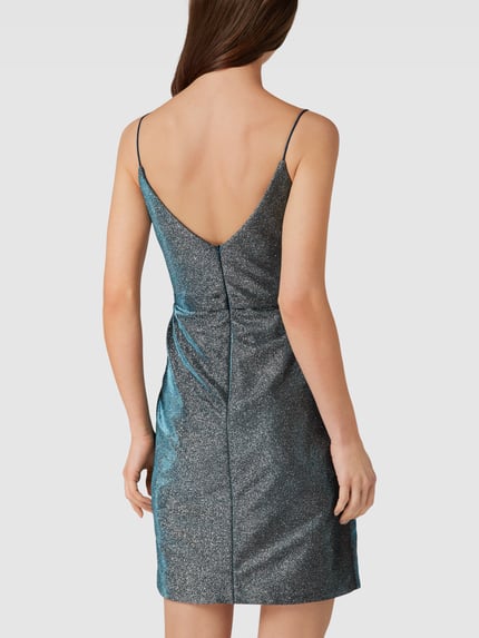 LUXUAR FASHION sukienka koktajlowa w kopertowym stylu Miętowy 5