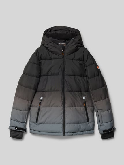 killtec Regular Fit Steppjacke mit Logo-Applikation Graphit 1