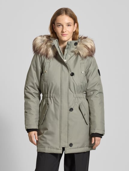 ONLY Shaped Fit Parka mit Label Patch Modell 'IRIS' Schilf 4