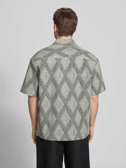 Antony Morato Regular fit vrijetijdsoverhemd met resortkraag Zwart - 5