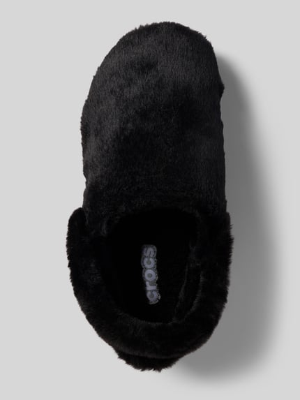 Crocs Instappers met imitatiebont Zwart - 3