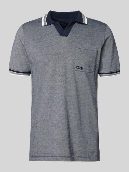 s.Oliver RED LABEL Regular Fit Poloshirt aus reiner Baumwolle Modell 'OPEN COLLAR POLO' Marine 2