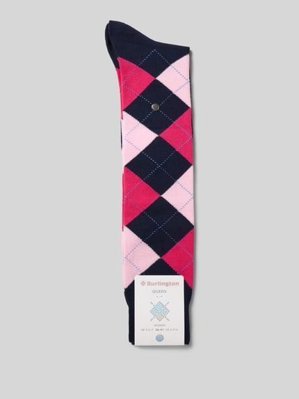 Burlington Kniekousen met ribboord Blauw - 3