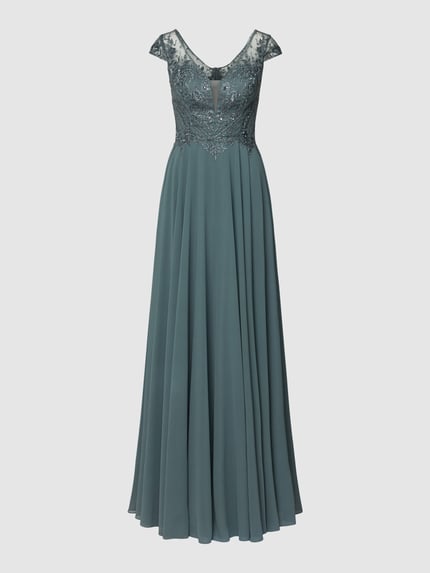 LUXUAR FASHION Abendkleid mit Zierbesatz Graphit 2