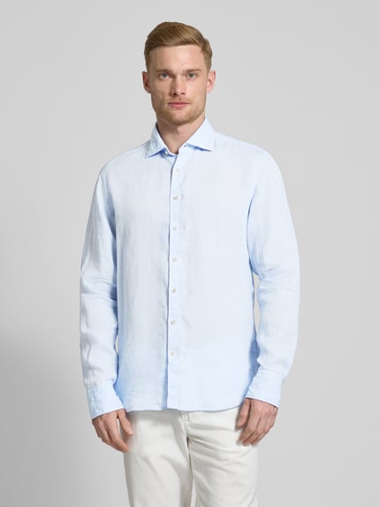 Stenstroms Regular Fit Business-Hemd mit Kentkragen Modell 'Collar' Bleu 4