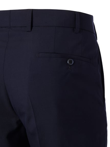 Hiltl Regular fit stoffen broek van scheerwol Donkerblauw - 2