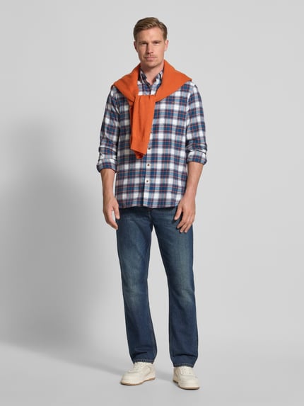 Christian Berg Men Regular fit vrijetijdsoverhemd met button-downkraag Petrol - 1