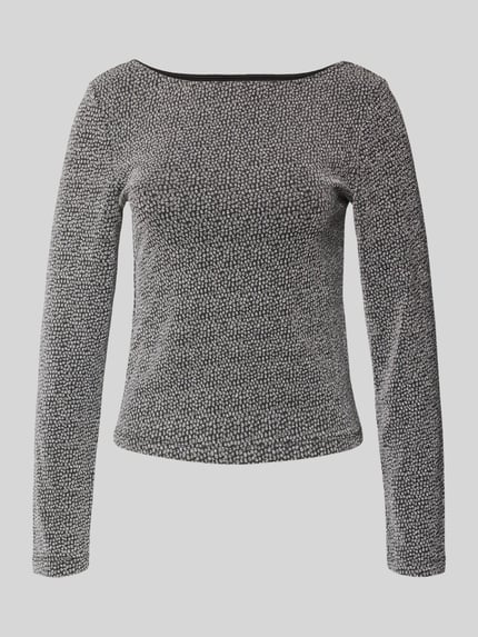 Regular Fit Langarmshirt mit Strukturmuster Modell 'JINA' Shop The Look MANNEQUINE